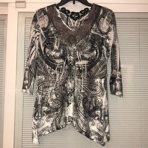 2/$16 💋 Style & co 3/4 sleeve v neck blouse